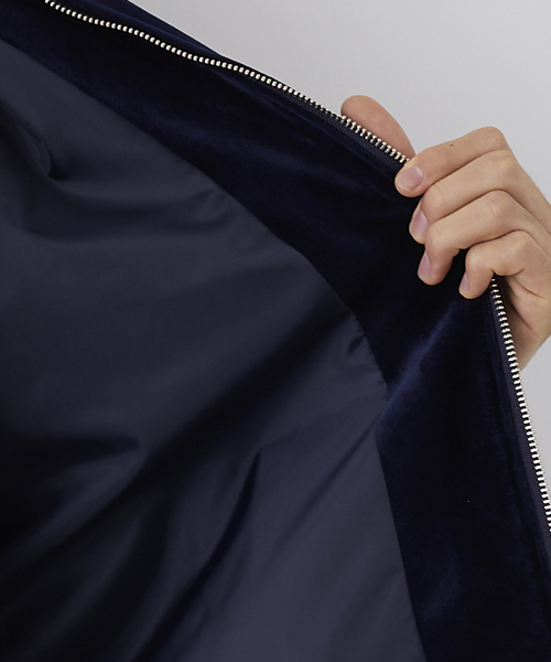 STUDIOUS(ステュディオス)の「グロスベロアトラックジャケット(ブルゾン・メンズ・ブラウン/グリーン/ネイビー・3/2/1)」の4枚目の写真