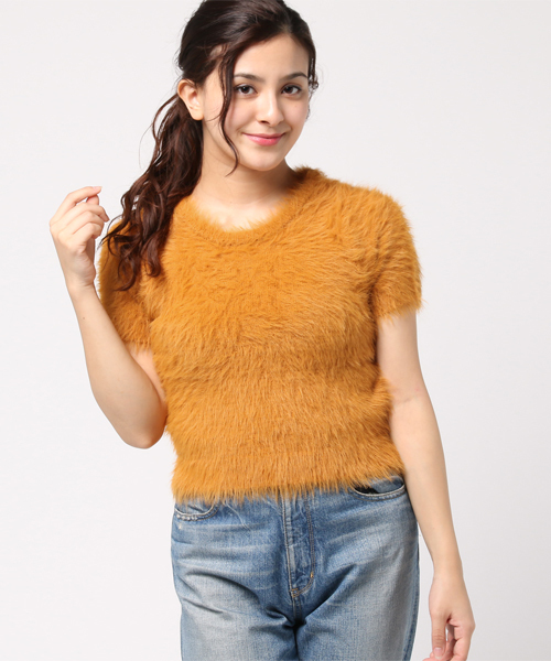 SLY(スライ)の「FRIZZY TOPS(ニット/セーター・レディース・キャメル/ライトブルー/ネイビー/ワインレッド・1/2)」の13枚目の写真