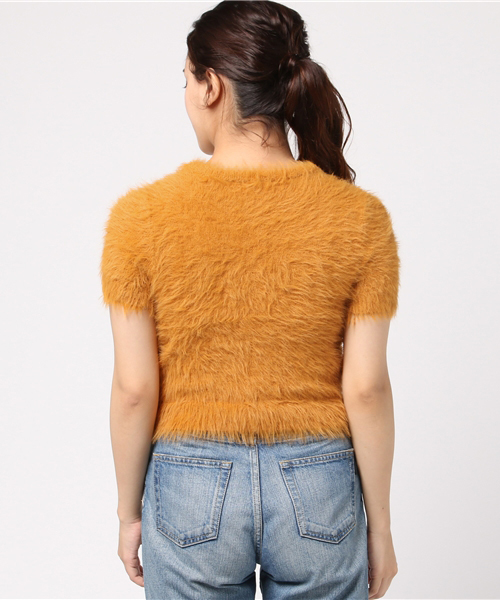 SLY(スライ)の「FRIZZY TOPS(ニット/セーター・レディース・キャメル/ライトブルー/ネイビー/ワインレッド・1/2)」の7枚目の写真