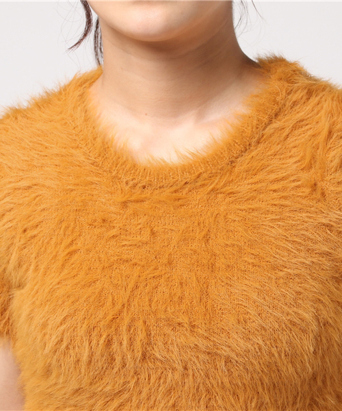 SLY(スライ)の「FRIZZY TOPS(ニット/セーター・レディース・キャメル/ライトブルー/ネイビー/ワインレッド・1/2)」の8枚目の写真