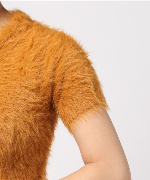 SLY(スライ)の「FRIZZY TOPS(ニット/セーター・レディース・キャメル/ライトブルー/ネイビー/ワインレッド・1/2)」の9枚目の写真