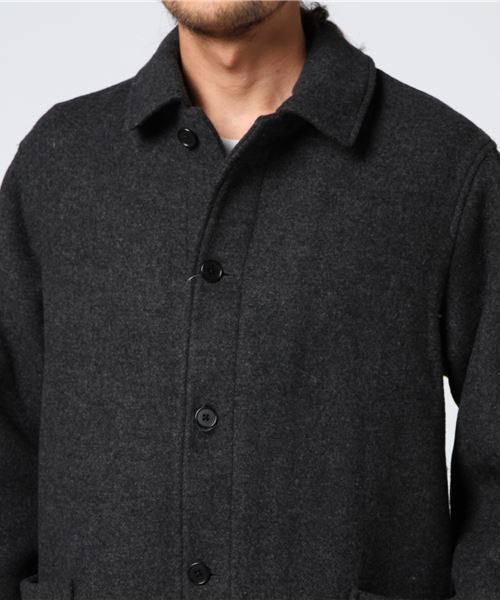 SHIPS BLUESTORE（シップスブルーストア）の「SHIPS BLUESTORE: ダブルフェイスダスターコート（ステンカラーコート・メンズ・ネイビー/ダークグレー/キャメル・LARGE/MEDIUM/SMALL/X-LARGE）」の9枚目の写真