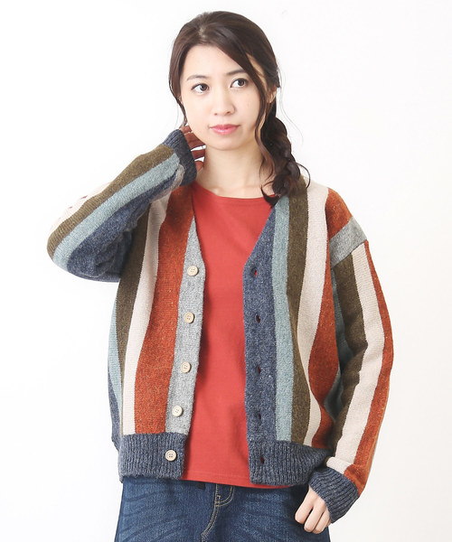 CUBE SUGAR(キューブシュガー)の「シェットランド Vネックカーディガン(カーディガン/ボレロ・レディース・その他/その他1・M)」の2枚目の写真