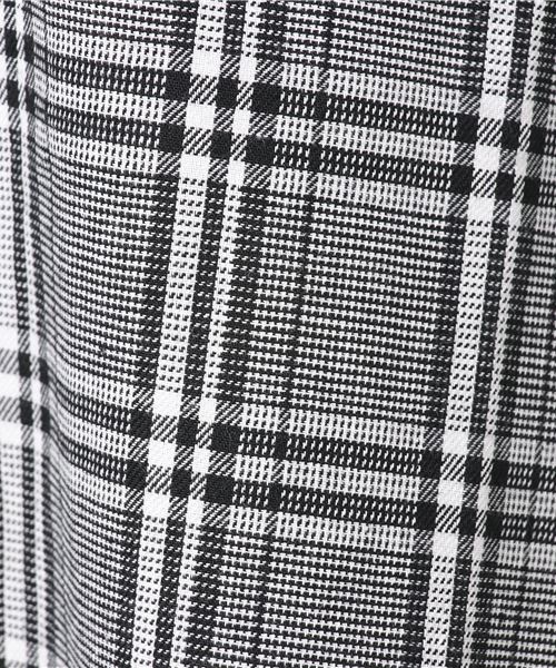 KOBE LETTUCE（コウベレタス）の「バックウエストゴム★チェック柄ミディアム丈フレアスカート（スカート・レディース・ブラック/ネイビー/ブラウン/グレー/グリーン/モカ・FREE）」の8枚目の写真