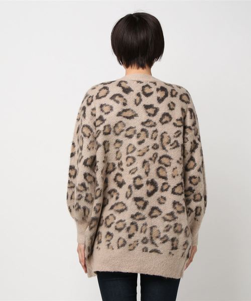 niko and（ニコアンド）の「レオパ柄起毛カーディガン【niko and