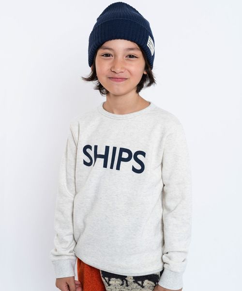 SHIPS(シップス)の「SHIPS KIDS:ロゴ スウェット(100~130cm)(スウェット・キッズ・ナチュラル/ネイビー/グレー/マスタード/ライトブルー・100/110/120/130)」の3枚目の写真