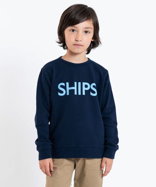 SHIPS(シップス)の「SHIPS KIDS:ロゴ スウェット(100~130cm)(スウェット・キッズ・ナチュラル/ネイビー/グレー/マスタード/ライトブルー・100/110/120/130)」の4枚目の写真