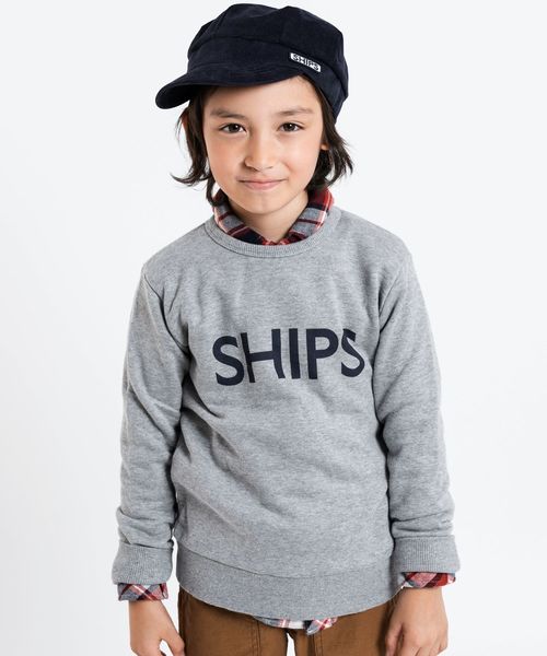 SHIPS(シップス)の「SHIPS KIDS:ロゴ スウェット(100~130cm)(スウェット・キッズ・ナチュラル/ネイビー/グレー/マスタード/ライトブルー・100/110/120/130)」の2枚目の写真