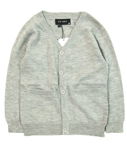 THE CASUAL(カジュアル)の「カシミヤタッチ ニット カーディガン キッズ(カーディガン/ボレロ・キッズ・キャメル/オフホワイト/杢グレー/ブルーグリーン/ブラック/ブラウン/ネイビー/チャコール/ワイン/ピンク・140cm/150cm/120cm/160cm/130cm/110cm)」の3枚目の写真