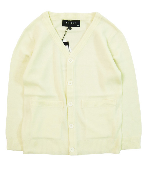 THE CASUAL(カジュアル)の「カシミヤタッチ ニット カーディガン キッズ(カーディガン/ボレロ・キッズ・キャメル/オフホワイト/杢グレー/ブルーグリーン/ブラック/ブラウン/ネイビー/チャコール/ワイン/ピンク・140cm/150cm/120cm/160cm/130cm/110cm)」の2枚目の写真