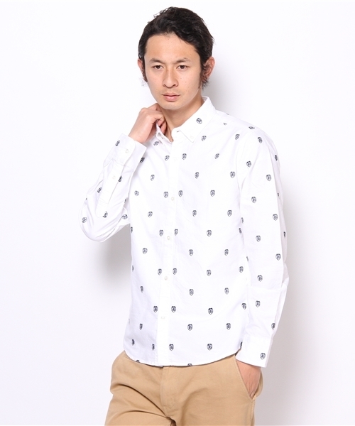 BEAMS（ビームス）の「○O.EMBROIDERY BD（シャツ/ブラウス・メンズ・ホワイト/サックスブルー・SMALL/MEDIUM/LARGE）」の2枚目の写真