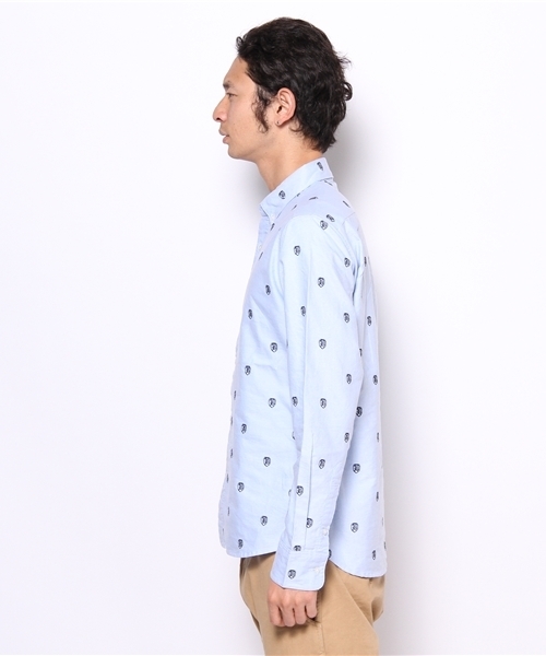 BEAMS（ビームス）の「○O.EMBROIDERY BD（シャツ/ブラウス・メンズ・ホワイト/サックスブルー・SMALL/MEDIUM/LARGE）」の4枚目の写真