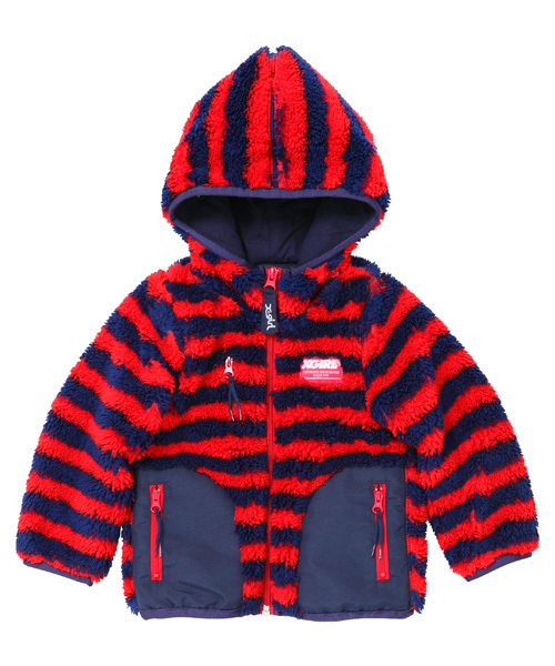 X-girl Stages（エックスガールステージス）の「FLUFFY  JUMPER (4T～7T)（その他アウター・キッズ・ブラック/ネイビー/マルチ・4T/5T/6T/7T）」の2枚目の写真