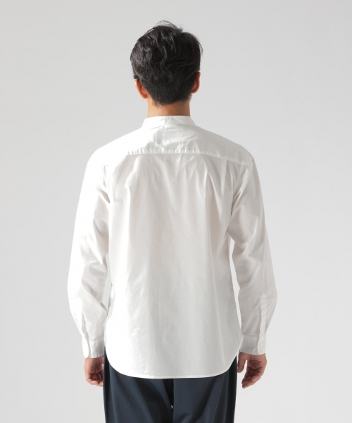 BAYFLOW（ベイフロー）の「コットンバンドカラー長袖シャツ（シャツ/ブラウス・メンズ・ホワイト/ベージュ/ネイビー・LARGE/SMALL/MEDIUM）」の9枚目の写真