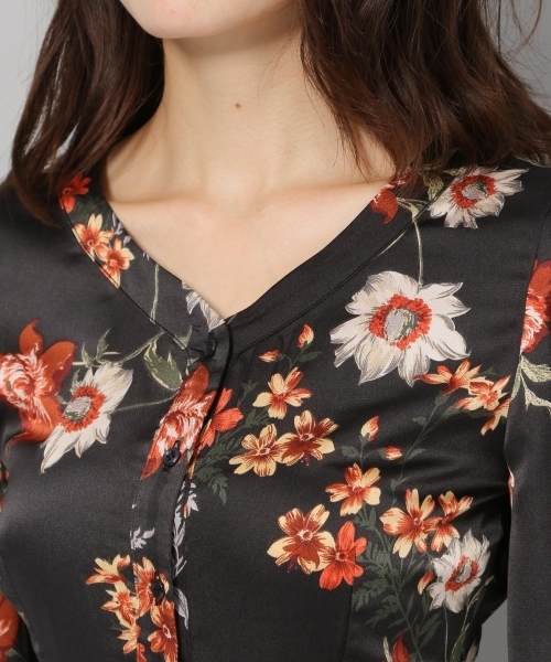 Andemiu（アンデミュウ）の「【WEB限定】ハナガラシャツワンピース 814313（シャツワンピース・レディース・ブラック/ライトグリーン・FREE）」の12枚目の写真