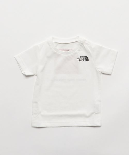 THE NORTH FACE（ザノースフェイス）の「ザ・ノース・フェイス キッズ 背面ロゴＴシャツ / ショートスリーブスクエアロゴグラフィックティー（Tシャツ/カットソー・キッズ・ホワイト/ネイビー・90/100/110/120/80/130/140/150）」の2枚目の写真