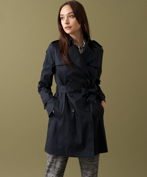 green label relaxing（グリーンレーベルリラクシング）の「◆GT 120/3 ギャバBOX トレンチコート（トレンチコート・レディース・ベージュ/ネイビー・34/36/38/40/42/44）」の17枚目の写真