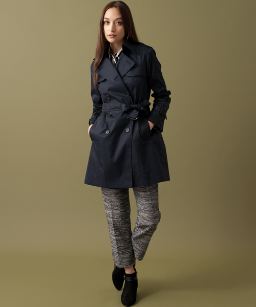 green label relaxing（グリーンレーベルリラクシング）の「◆GT 120/3 ギャバBOX トレンチコート（トレンチコート・レディース・ベージュ/ネイビー・34/36/38/40/42/44）」の18枚目の写真