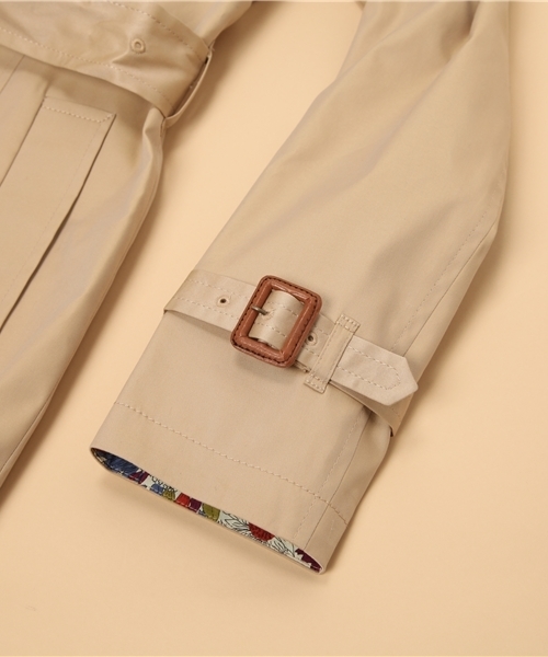 green label relaxing（グリーンレーベルリラクシング）の「◆GT 120/3 ギャバBOX トレンチコート（トレンチコート・レディース・ベージュ/ネイビー・34/36/38/40/42/44）」の8枚目の写真