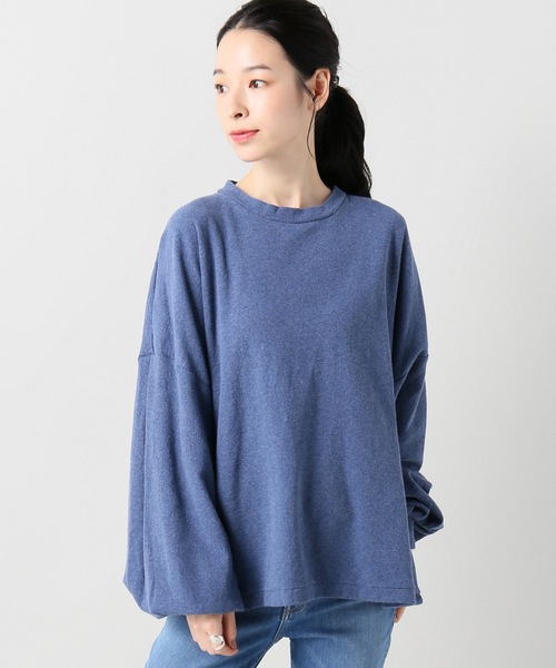Spick & Span(スピック&スパン)の「【ACASAM】バルーンスリーブトップス◆(Tシャツ/カットソー)」|ネイビー
