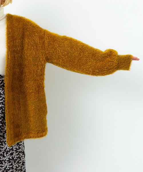 city（シティ）の「【CITY】SHAGGY KNIT CD（カーディガン/ボレロ・レディース・ブラック/ネイビー/イエロー・1）」の7枚目の写真