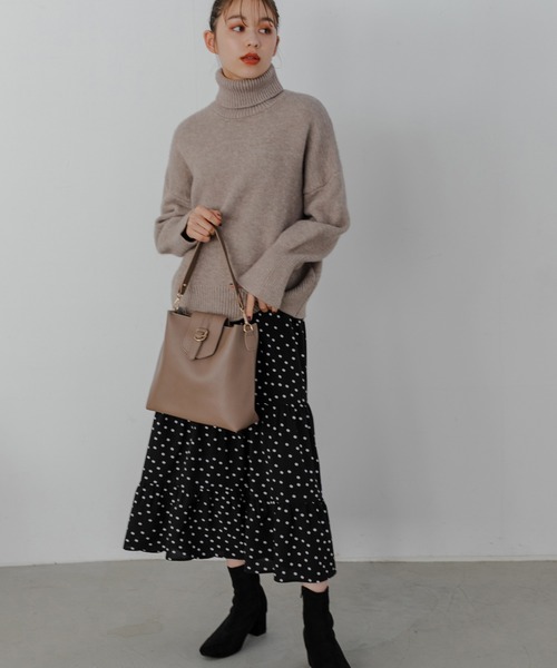 Edit Sheen（エディットシーン）の「ポーチ付きスクエア2wayバッグ（ショルダーバッグ・レディース・ブラック/モカ・FREE）」の11枚目の写真