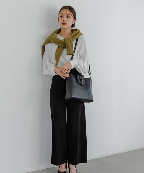 Edit Sheen（エディットシーン）の「ポーチ付きスクエア2wayバッグ（ショルダーバッグ・レディース・ブラック/モカ・FREE）」の15枚目の写真