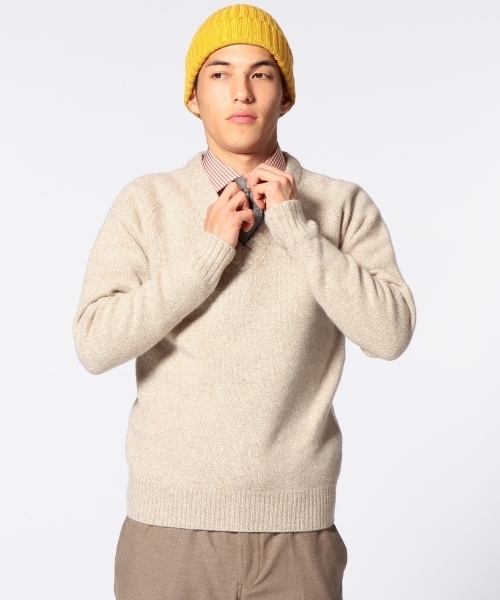 UNITED ARROWS（ユナイテッドアローズ）の「UAS ミックスVネックニット ◆（ニット/セーター・メンズ・ロイヤルブルー/ベージュ/イエロー/レッド/ナチュラル・MEDIUM/LARGE/X-LARGE/SMALL/X-SMALL）」の3枚目の写真