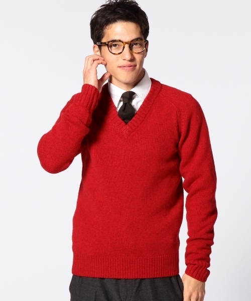 UNITED ARROWS（ユナイテッドアローズ）の「UAS ミックスVネックニット ◆（ニット/セーター・メンズ・ロイヤルブルー/ベージュ/イエロー/レッド/ナチュラル・MEDIUM/LARGE/X-LARGE/SMALL/X-SMALL）」の5枚目の写真