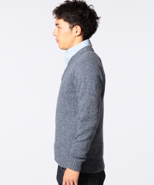 UNITED ARROWS（ユナイテッドアローズ）の「UAS ミックスVネックニット ◆（ニット/セーター・メンズ・ロイヤルブルー/ベージュ/イエロー/レッド/ナチュラル・MEDIUM/LARGE/X-LARGE/SMALL/X-SMALL）」の7枚目の写真