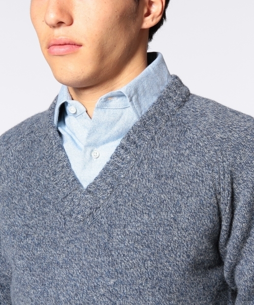 UNITED ARROWS（ユナイテッドアローズ）の「UAS ミックスVネックニット ◆（ニット/セーター・メンズ・ロイヤルブルー/ベージュ/イエロー/レッド/ナチュラル・MEDIUM/LARGE/X-LARGE/SMALL/X-SMALL）」の9枚目の写真