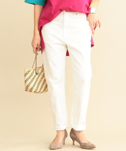 BEAUTY&YOUTH UNITED ARROWS(ビューティーアンドユースユナイテッドアローズ)の「【WEB限定】by ※∴デニムテーパードパンツ(デニムパンツ・レディース・オフホワイト/ネイビー・L/S/M)」の2枚目の写真