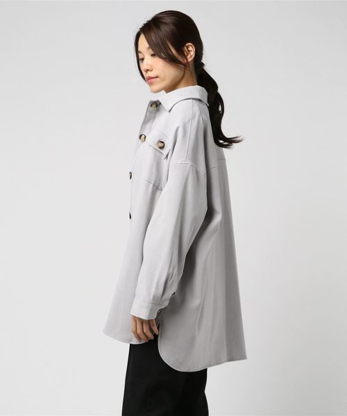 archives（アルシーヴ）の「CPOシャツジャケット（ミリタリージャケット・レディース・カーキ/アイボリー/シルバーグレー/モカ/ブラック・MEDIUM）」の8枚目の写真