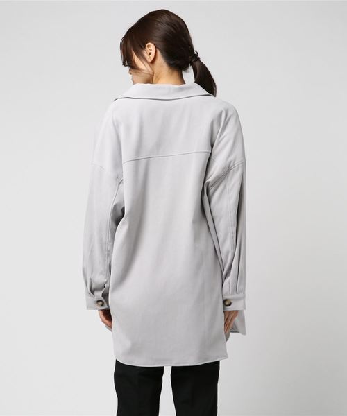 archives（アルシーヴ）の「CPOシャツジャケット（ミリタリージャケット・レディース・カーキ/アイボリー/シルバーグレー/モカ/ブラック・MEDIUM）」の6枚目の写真