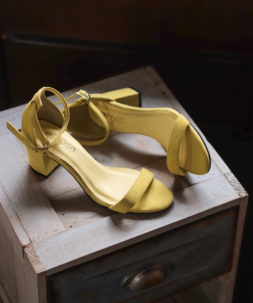 SESTO（セスト）の「6.5cmチャンキーヒールのワンストラップサンダル（サンダル・レディース・ネイビー/パイソン/アイボリー/ブラウン/パープル/レオパード/イエロー/シルバー/ブラック/グレイッシュベージュ・L/LL/SS/M/S/3L）」の7枚目の写真