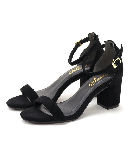 SESTO（セスト）の「6.5cmチャンキーヒールのワンストラップサンダル（サンダル・レディース・ネイビー/パイソン/アイボリー/ブラウン/パープル/レオパード/イエロー/シルバー/ブラック/グレイッシュベージュ・L/LL/SS/M/S/3L）」の12枚目の写真