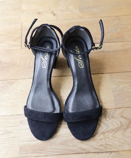 SESTO（セスト）の「6.5cmチャンキーヒールのワンストラップサンダル（サンダル・レディース・ネイビー/パイソン/アイボリー/ブラウン/パープル/レオパード/イエロー/シルバー/ブラック/グレイッシュベージュ・L/LL/SS/M/S/3L）」の15枚目の写真