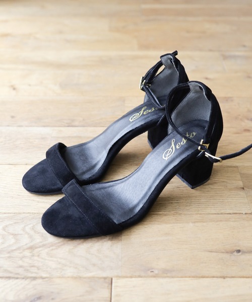 SESTO（セスト）の「6.5cmチャンキーヒールのワンストラップサンダル（サンダル・レディース・ネイビー/パイソン/アイボリー/ブラウン/パープル/レオパード/イエロー/シルバー/ブラック/グレイッシュベージュ・L/LL/SS/M/S/3L）」の17枚目の写真