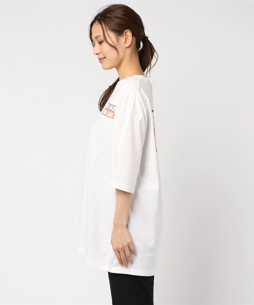 DING（ディング）の「DING/LIFE IS SHORT Tシャツ（Tシャツ/カットソー・レディース・オレンジ/グリーン/ホワイト・FREE）」の4枚目の写真