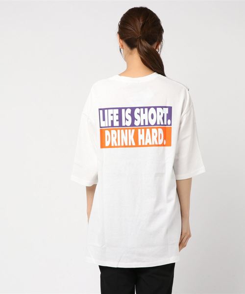 DING（ディング）の「DING/LIFE IS SHORT Tシャツ（Tシャツ/カットソー・レディース・オレンジ/グリーン/ホワイト・FREE）」の5枚目の写真