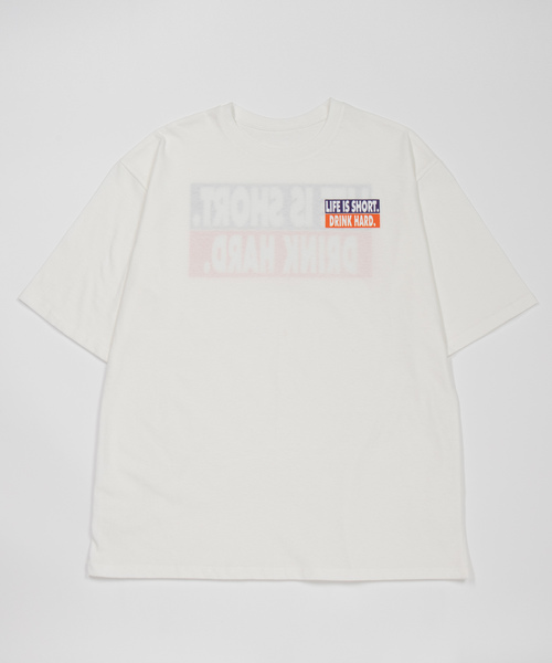 DING（ディング）の「DING/LIFE IS SHORT Tシャツ（Tシャツ/カットソー・レディース・オレンジ/グリーン/ホワイト・FREE）」の8枚目の写真