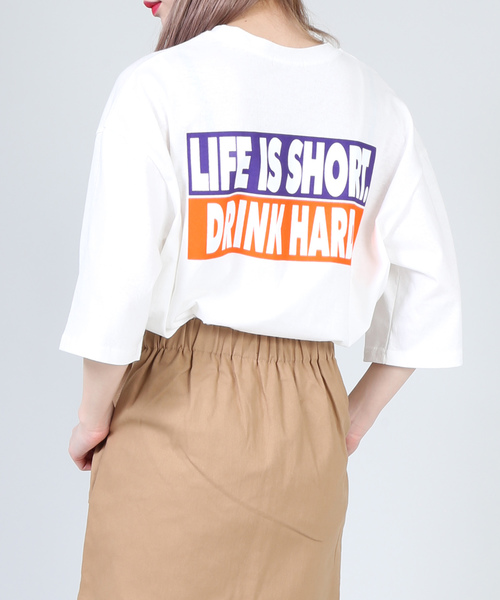 DING（ディング）の「DING/LIFE IS SHORT Tシャツ（Tシャツ/カットソー・レディース・オレンジ/グリーン/ホワイト・FREE）」の18枚目の写真