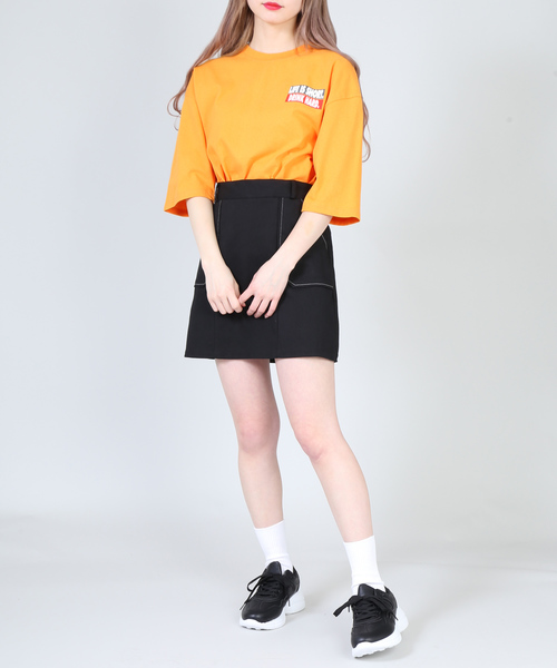 DING（ディング）の「DING/LIFE IS SHORT Tシャツ（Tシャツ/カットソー・レディース・オレンジ/グリーン/ホワイト・FREE）」の15枚目の写真