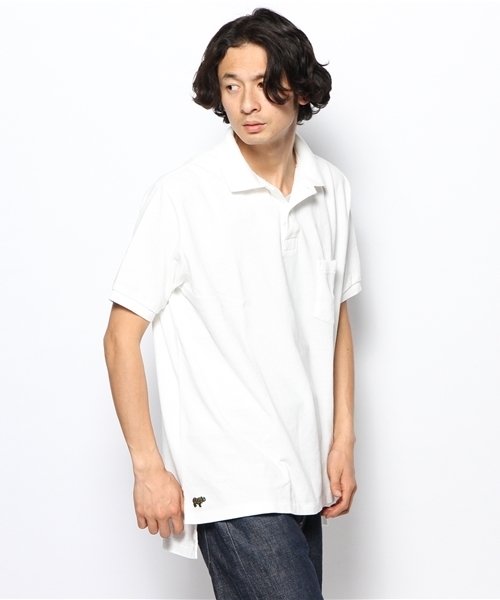 BEAMS（ビームス）の「○SCYE×BEAMS / 別注 BIG POLO（ポロシャツ・メンズ・ホワイト/レッド/ネイビー・36/38）」の2枚目の写真