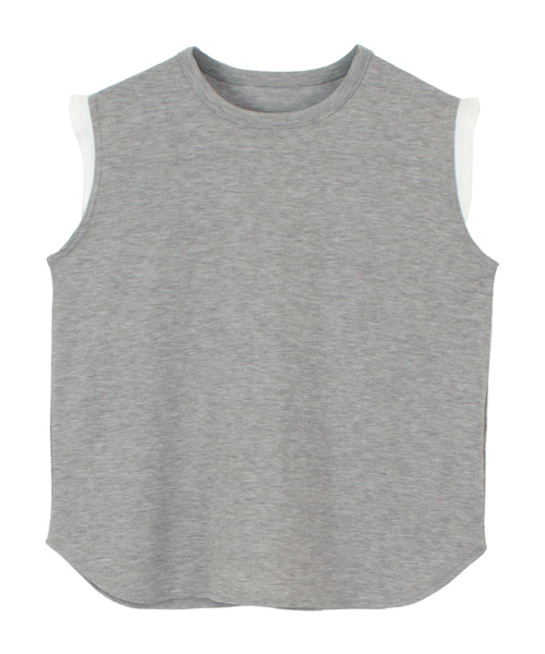 titivate(ティティベイト)の「配色フレンチスリーブカットソープルオーバー(Tシャツ/カットソー・レディース・ブラック/ブラウン/オフホワイト/杢グレー・S/M/L)」の8枚目の写真