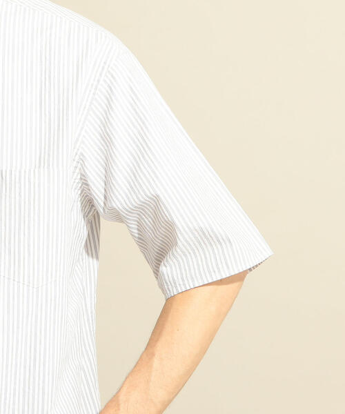 Steven Alan（スティーブンアラン）の「＜Steven Alan＞ TYPEWRITER STRIPE BAND COLLAR SHIRT BOX-BOLD/シャツ（シャツ/ブラウス・メンズ・ベージュ/オフホワイト・S/M/L/XL）」の8枚目の写真