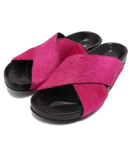 Ray BEAMS（レイビームス）の「MOHI / ヘアカーフ クロス サンダル（サンダル・レディース・レッド系その他/ネイビー・35/38/37/36）」の2枚目の写真