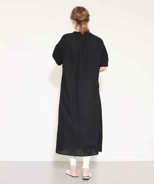 reca（レカ）の「シェルボタンビッグシルエットワンピース（ワンピース・レディース・ブラック/ベージュ/キャメル・M）」の16枚目の写真