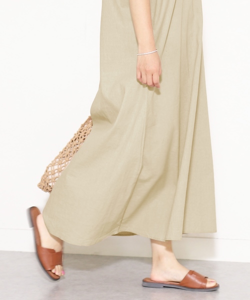 reca（レカ）の「シェルボタンビッグシルエットワンピース（ワンピース・レディース・ブラック/ベージュ/キャメル・M）」の4枚目の写真