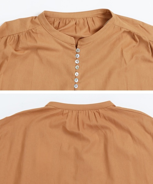 reca（レカ）の「シェルボタンビッグシルエットワンピース（ワンピース・レディース・ブラック/ベージュ/キャメル・M）」の5枚目の写真